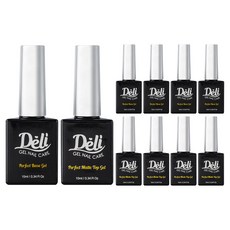 Deli Beauty Perfect Base Gel 10ml + Matte Top Gel 10ml 套裝, 單色, 5組