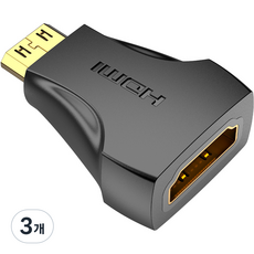 벤션 Mini HDMI to HDMI M F 변환 젠더, AISB0, 3개