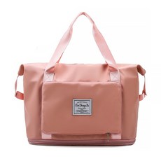 旅行防潑水摺疊可收納萬用包 牛津布+滌綸, 42 x 22 x 28cm, 粉色, 1個
