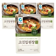 청정원 고깃집 된장찌개 양념, 130g, 4개