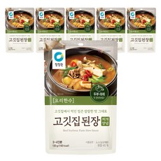 청정원 고깃집 된장찌개 양념, 130g, 6개