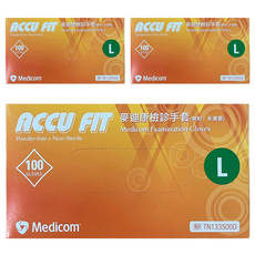 Medicom 麥迪康 NBR檢診手套 未滅菌/無粉 L TN133500D 100個, 3盒