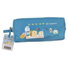 Sunny 三瑩文具 哩哩扣扣雙拉鍊筆袋, 藍色, 1個