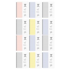 더오픈하우스 2분할 수학노트 4종 6p 랜덤 세트 23-6053, 핑크 + 옐로우 + 그레이 + 블루, 2세트
