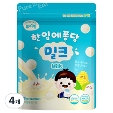 퓨어잇 한입에 퐁당, 밀크, 25g, 4개