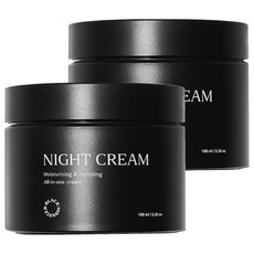 BLACK MONSTER 多效合一男士保濕晚霜 亮白 化妝水乳液精華液面霜, 100ml, 2罐