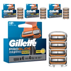 Gillette 吉列 ProGlide鋒隱動力刮鬍刀片, 4入, 4個