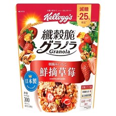 Kellogg's 家樂氏 Granola 纖穀脆 鮮摘草莓, 300g, 1包