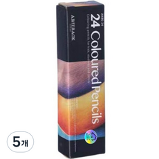 퍼플빈 전문가용 고급 색연필, 24색, 5개