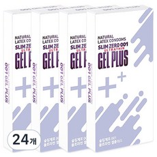 슬림제로 001 울트라씬 젤 플러스 일반형 콘돔, 8개입, 24개