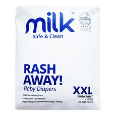 milk 鎖水芯牛奶尿布 褲型 15kg以上, 24片, 超大碼 (2XL)