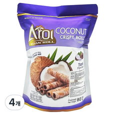 아로이 코코넛롤 크리스피롤 타로향, 80g, 4개