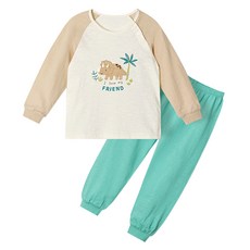 unifriend Jungle Dino 棉質九分居家服上下套裝