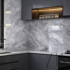 온아름 타일 시트지 붙이는 타일 스티커 주방 욕실 대리석 리폼 벽지 10P, 모노그레이