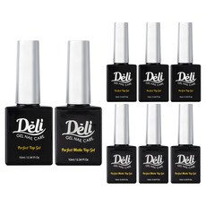 Deli Beauty 完美封層膠 10ml + 霧面封層膠 10ml, 單一顏色, 4個