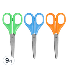 델리 학생용 양손 가위 130mm, 랜덤발송, 9개