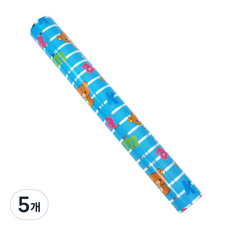 투영디자인 리락쿠마 포장지 중 37.5 x 1800 cm, 블루, 5개