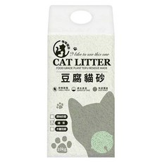 咪咪貓砂 CAT LITTER 豆腐貓砂 除臭貓砂 植物貓砂, 綠茶, 6L, 1包