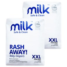 milk 鎖水芯牛奶尿布 褲型 15kg以上, 48片, 超大碼 (2XL)