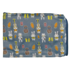 E.dot 加厚防潑水牛津棉被收納袋 藍兔子, 1個, 1個