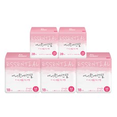 Air QUEEN Essential超薄衛生棉 蝶翼型 M 18片 3包+加長護墊 20片 2包組, 1組
