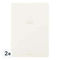 日本 MIDORI 點點彩色筆記本 A5 15272, 白色, 2本