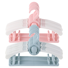 Itgom 防滑兒童衣架 2款 x 5入組, 2套, 粉紅色, 藍色