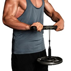 韓國 GD 懸掛功能升級版 腕力滾輪 握力前臂訓練器 高級型 捲重器, 混合顏色, 參考詳細說明