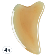 Sel-living 臉部穴位按摩 肌肉放鬆刮痧板 A型, 米色, 4個