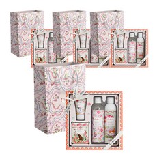 Cath Kidston 玫瑰麝香沐浴禮盒組 沐浴露 200ml+身體乳液 200ml+身體磨砂膏 30ml+香皂 80g, 4套