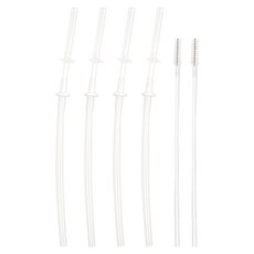 LITTLE BOBDOG 翻蓋式水瓶替換吸管 2入+清潔刷組, 透明, 2組