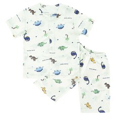 Maykids 男童涼感恐龍朋友豐基人造絲睡衣上下套裝