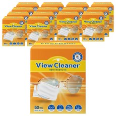 Sauber View Cleaner 鏡片清潔一次性濕巾 50入, 15個, 50張