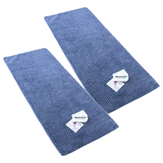 MORINO 摩力諾 石墨烯超細纖維條紋毛巾 MO779, 夜幕藍, 2條