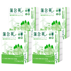 蒲公英 環保擦手紙 150張, 5包, 4袋