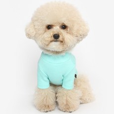 TUSTUS 狗狗羅紋高領衫, 薄荷綠