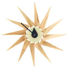 dayneeds 日需百備 幾何造型 日輪光芒 壁掛式時鐘 掛鐘/壁鐘/壁掛式 SBN-CK1-SHLG, 原木色