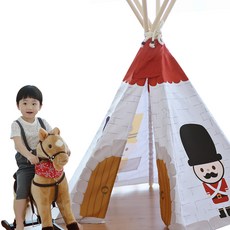 루카텐트 유아동 인디언 놀이 텐트 + LED 등 세트, 리틀히어로, 1개