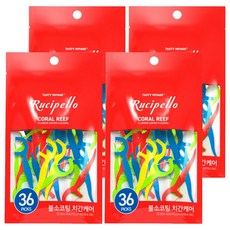 루치펠로 코랄리프 불소코팅 치간케어 450D, 71mm, 36개입, 4개