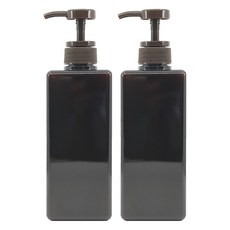 newnlook 方形按壓瓶 廚房洗潔精補充瓶 洗髮精分裝空瓶 650ml, 2個, 棕色