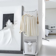 THE ZAKKA 多用途衣帽架 + 浴室洗衣籃套組, 灰色