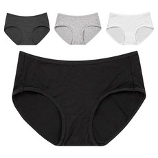 Inner Basic 竹纖維柔軟基本款日常內褲 4件組, 黑色, 炭灰色, 灰色, 白色