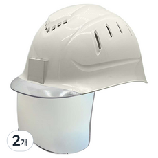 동명 투명창 실버미러보안경 경량통풍모, 아이보리, 2개