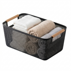 러블비 손잡이 다용도 욕실 주방 수납박스, 블랙, 2개