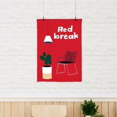 SANGSANG HOO 布藝掛布, 紅色休息