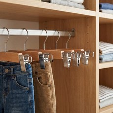 MAME 原木兒童褲架, 米色, 10個