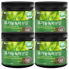 슈퍼쎈 유기농 녹차 분말, 200g, 4개, 1개입