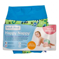 Splash About Happy Nappy 3D加強版 游泳尿布褲，可重複使用，抗菌防臭, M, 1件