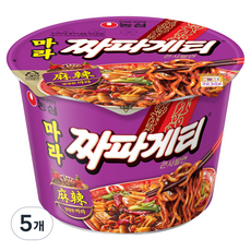 짜파게티 농심 마라짜파게티 큰사발면 112g, 5개