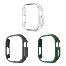 WatchWatch Ultra 手錶硬殼 49mm 3入, 透明, 灰色, 深綠色